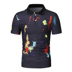 Personnaliser le nouveau design de la mode tendance de haute qualité motif peint Slim-fit Pullover hommes polos par OSTROWEARS ENTERPRISES - Product Image 1