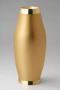 แจกันโลหะสีทองสไตล์หรูหราแจกันดอกไม้อลูมิเนียมแบบเรียบง่ายกระถางดอกไม้แจกันทรงเทเปอร์สำหรับงานแต่งงานโต๊ะกลางตกแต่ง - Product Image 5