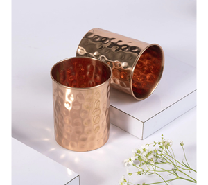 Vaso de cobre puro 100% hecho a mano de 300ml para fiesta, hogar, oficina, gimnasio, la mejor calidad de la India - Product Image 3