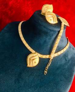 24K Plaqué Or Vintage Comores Mayotte Ensemble de Bijoux USA France Collier Boucles D'oreilles Bracelets En Cuivre Cadeau De Mode pour Elle et Lui - Product Image 6