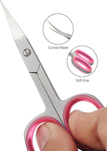 Ensemble de ciseaux de manucure professionnels ciseaux à ongles à cuticules à lame incurvée et droite extra fine pour le maquillage - Product Image 4