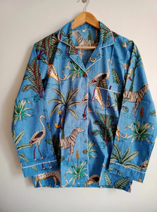 Femmes Sexy col en V pyjamas confortable élégant Jungle Animal imprimé vêtements de nuit doux respirant coton grande taille costumes de nuit - Product Image 2