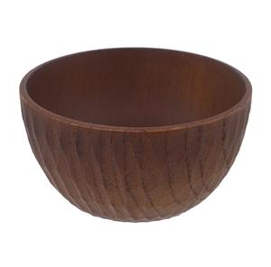 Cuenco de madera de acacia natural de calidad al por mayor cuenco de madera para servir fruta a granel de forma redondeada características desechables - Product Image 3