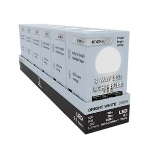 1500 lumen <span class=keywords><strong>LED</strong></span> A19 bóng đèn 3 chiều, 30/70/100 <span class=keywords><strong>Watt</strong></span> tương đương E26 - Product Image 2