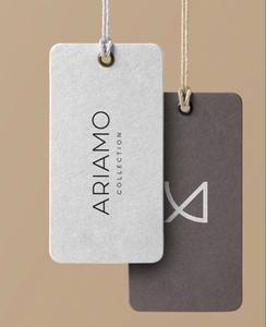 Impresión de etiquetas de ropa de lujo personalizada Etiqueta de tamaño de ropa - Product Image 1