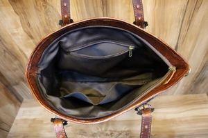 Bolso de mano de cuero para mujer, bolsos con pelo de piel de vaca real para mujer, bolso elegante de nuevo diseño - Product Image 6