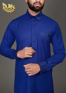 <b>Men's</b> High Quality Fashionable Traditional Muslim Clothing Solid Pattern Breathable Sustainable Fabric Long Casual Dress-<b>Thobe</b> - Product Image 4