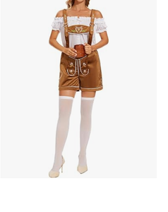 Women's Original Lederhosen German Bavarian Hot Pants Ladies Trouser Shorts Women Oktoberfest Lederhosen <b>Outfit</b> - Product Image 5