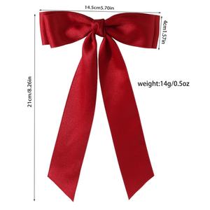 คลิปโบว์ติดผมริบบิ้นซาตินสำหรับผู้หญิงเด็กวัยหัดเดินวัยรุ่น - Product Image 2
