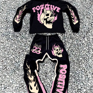 Trajes Deportivos Casuales de Invierno para Hombre al por Mayor OEM, Personalizados con Impresión DTF, 100% Algodón, Transpirables, Resistentes al Viento y Ecológicos para Gimnasio - Product Image 1