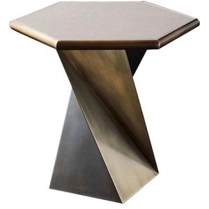 Table basse de luxe multifonctionnelle avec dessus en marbre noir Table d'angle pour petit-déjeuner Salon Mobilier élégant - Product Image 5