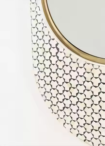 กระจกตกแต่งผนังทรงกรอบเรซิ่นฝังเปลือกหอยมุกแบบสั่งทำทันสมัยและเป็นมิตรกับสิ่งแวดล้อม - Product Image 5