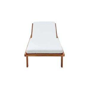 Chaise longue moderne en teck massif pour la plage, le jardin, la terrasse, l'hôtel ou le bord de la piscine - Product Image 2