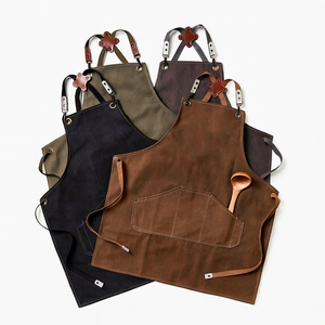 High Quality Heavy Duty Reusable Canvas Sleeveless <b>Work</b> <b>Apron</b> with Custom Logo and Size Options for Cooking Kitchen Use - Product Image 6