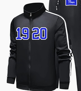 Zeta Phi Beta consorellanza 1920 Royal Blue White felpa in pile e pantaloni della tuta ricamati Set completo abbigliamento greco - Product Image 4