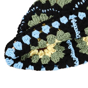 2025 luxe été femmes Crochet tricot seau chapeau de soleil à la main motif brodé éponge personnalisé Hip Hop Performance mode - Product Image 6