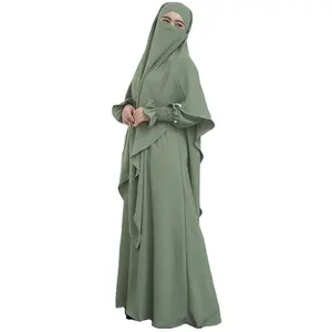 Abaya Wanita Baru Harga Murah Grosir Gaya Islami Lengan Panjang Wanita Abaya Baggy Disepuh Gaun Panjang Abaya Wanita Sepenuhnya Tertutup
