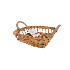 Cesta de ratán tejido natural con asa de estilo rústico para regalos y uso diario - Product Image 6