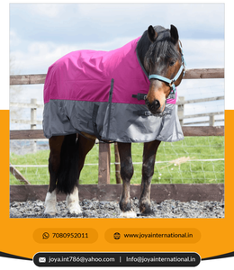 100% imperméable en plein air hiver cheval tapis de participation gris framboise 100gsm coton lourd remplissage Nylon Ripstop équin utilisation - Product Image 3