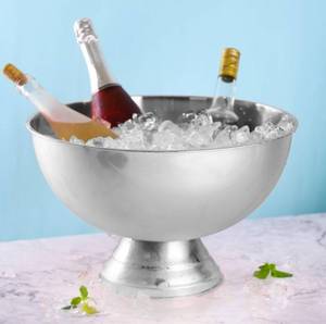 Top Design Métal Argent Plaqué Seau À Glace Meilleur Panier En Forme Avec Poignée À La Main Personnalisé Refroidisseur De Vin - Product Image 6