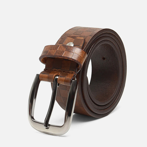 Ceintures formelles en cuir de vache vintage 2024, boucle carrée solide, boucle à ardillon, double couture, haute qualité, écologiques, en provenance du Pakistan - Product Image 6