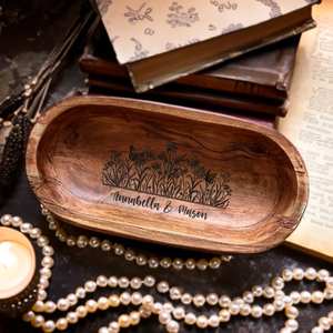 Cuenco de madera personalizado, cuenco grabado, boda, parejas, compromiso, regalo de aniversario - Product Image 5