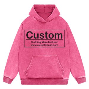 Sudadera con capucha de lavado ácido de cinco colores 100% algodón hombres y mujeres Vintage lavado suelto con capucha polar Tops Hip Hop Cultural otoño cálido Sudadera con capucha - Product Image 1