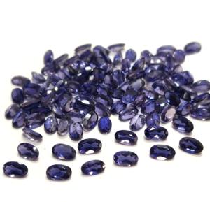 Iolite ธรรมชาติรูปไข่ตัด3X5มม. ตัดเหลี่ยมเพชรพลอย iolite หลวม - Product Image 1