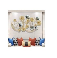 Décoration murale intérieure, chambre à coucher, salon, cadre d'art, miroirs en verre suspendus, métal, moderne, or, luxe, décoration de la maison