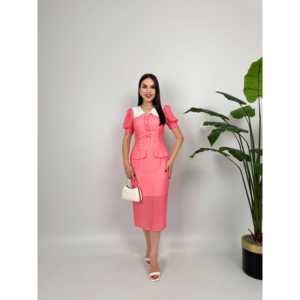 Robe confortable à pois avec col en dentelle 2144 - Product Image 2