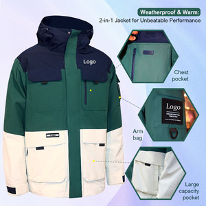 แจ็กเก็ตกันลมมีฮู้ดของผู้ชายเสื้อคลุมกันลมมีซิปปิดแบบลำลองสำหรับกีฬากลางแจ้งฤดูหนาวขนาด XL - Product Image 6