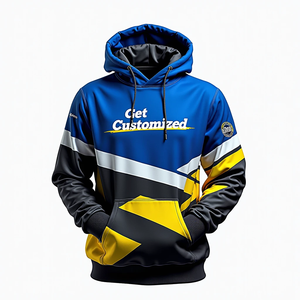 เสื้อฮู้ดดี้ผู้ชายสไตล์สตรีทแวร์สำหรับฤดูหนาว ผ้าฟลีซโอเวอร์ไซส์ พิมพ์ลายแบบซับลิเมชั่น ผสมผ้าฝ้าย รับสั่งทำตามแบบ เป็นมิตรกับสิ่งแวดล้อม ทนทาน สวมใส่สบายทุกวัน - Product Image 1