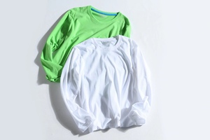 เสื้อยืดแขนยาวผ้าโพลีเอสเตอร์สำหรับผู้ชายและผู้หญิงเสื้อยืดแขนยาวผ้าโพลีเอสเตอร์พิมพ์ลายปักคอกลม - Product Image 4