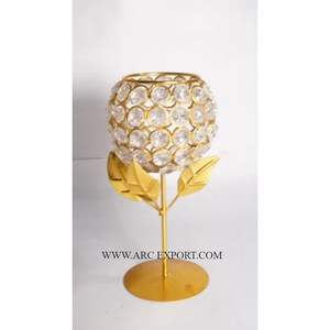 Meilleure vente forme carrée en métal et cristal grand bougeoir votif Marvelous Designer Table décorative éclaircissante votive - Product Image 4