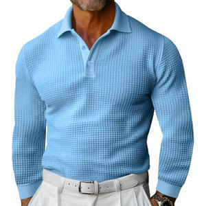 Polo de alta calidad para hombre, Color sólido, manga corta, sin arrugas, tela de secado rápido, uniformes de negocios informales inteligentes - Product Image 1