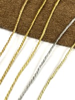 Cordon en macramé tressé métallique or et argent, 18 m, imperméable et écologique, pour bricolage, emballage cadeau, couture, textiles de maison, sacs, vêtements, chaussures