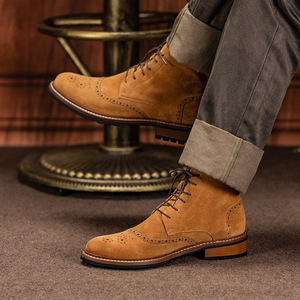 Botas de Media Pantorrilla de Cuero Esmerilado a la Moda con Hebilla y Diseño Ligero para Usar en Invierno y como Zapatos de Fiesta - Product Image 2