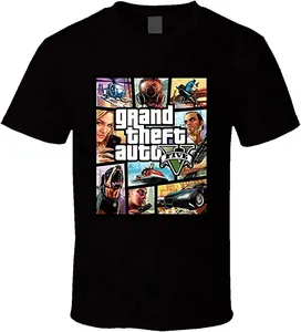 Grand Theft 자동 인쇄 T 셔츠 100% 폴리에스터 승화 티셔츠 남성 플러스 사이즈 티셔츠 OEM 사용자 정의 빠른 건조 2023
