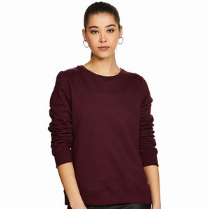 Women's Casual Winter <b>Sweatshirts</b> Cotton Fleece Crew Neck Fancy <b>Pink</b> Color OEM Front Custom Logo High Quality - Product Image 1