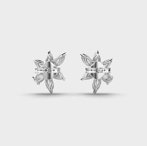IGI Certified Marquise & Pear Cut Lab Grown Diamond Flower Cluster Stud Earrings <b>Solid</b> 925 Sterling <b>Silver</b> - Product Image 4