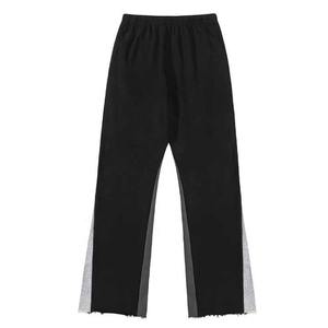 Custom Slogan Drawstring Straight Leg Stacked Flared <b>Sweat</b> <b>Pants</b> <b>Men</b> Patchwork Casual Flare Sweatpants - Product Image 2