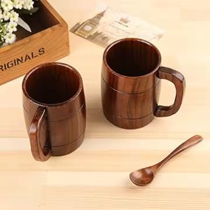 แก้วเบียร์มินิไม้พรีเมี่ยมของตกแต่งในอินเดียโลโก้ที่กำหนดเองและตกแต่งตามธรรมชาติ - Product Image 6