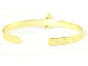 กำไลข้อมือพลอยอาเกตธรรมชาติทรงลูกแพร์ ชุบทอง 18k - Product Image 4