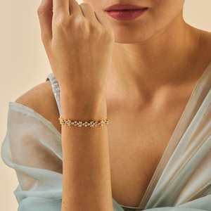Zinc Alloy & Brass <b>Bracelet</b> 173958 Religious Style Diamond Bangle for Party Main Material Brass - Product Image 2