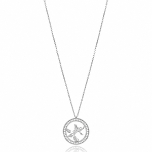 Oiseau Design Blanc Zircon Pierre Pendentif Turc En Gros À La Main 925 Bijoux En Argent Sterling - Product Image 2