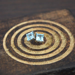 Haute Qualité 925 Bijoux En Argent Sterling Mignon Topaze Bleue Boucles D'oreilles Pour Les Femmes Bijoux - Product Image 2