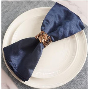 Hot Selling <b>Set</b> of <b>6</b> Napkin Rings Metal Tissue Holders Leaf Shape Napkin Rings <b>for</b> <b>Dinner</b> Party Wedding Banquets Table Settings - Product Image 2