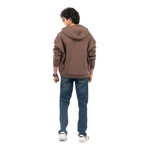Mens Zipper Up <b>Hoodie</b> OEM Custom <b>Fleece</b> Sweatshirt Casual Streetwear <b>Hoodie</b> for Autumn Winter Use - Product Image 3