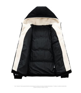 Premium Quality OEM Wholesale Custom logo Winter Puffer Jacket for Men Women <b>Sherpa</b> Lining Design Hooded Men's Puffer Jackets - Product Image 6