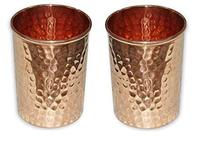 Gobelets en verre martelé avec bord doré, style zen asiatique, écologiques, réutilisables, bienfaits ayurvédiques, pour usage quotidien